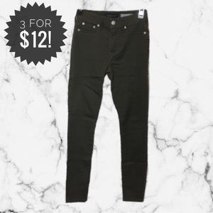 Aeropostale High Waisted Jeggings in Dark Green 0